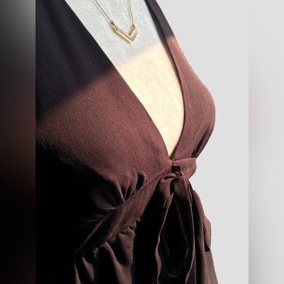 Zara Halter Fit-to-Flare Button Back Ruffle Dress - Picture 11 of 11